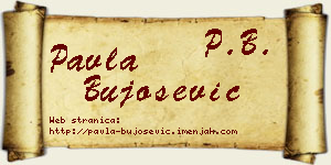 Pavla Bujošević vizit kartica